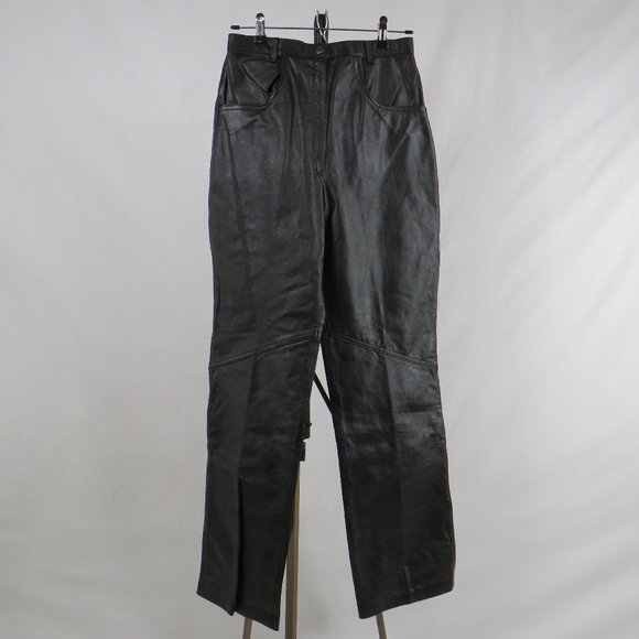 Montgomery Ward Black Leather Pants